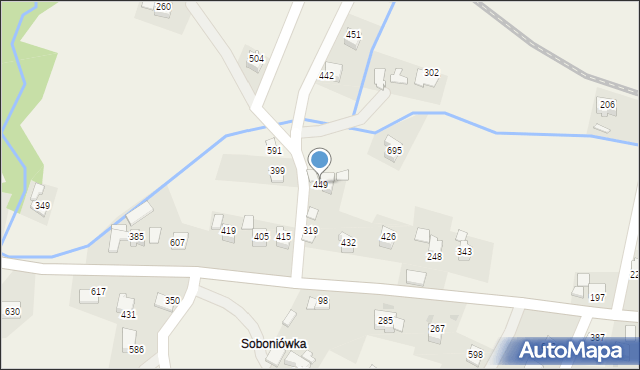 Pisarzowa, Pisarzowa, 449, mapa Pisarzowa