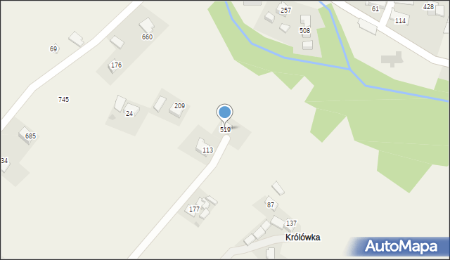 Pisarzowa, Pisarzowa, 519, mapa Pisarzowa