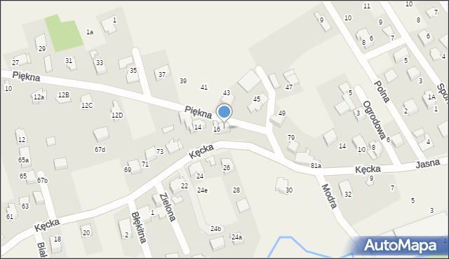 Pisarzowice, Piękna, 16A, mapa Pisarzowice