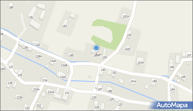 Pisarzowice, Pisarzowice, 185A, mapa Pisarzowice