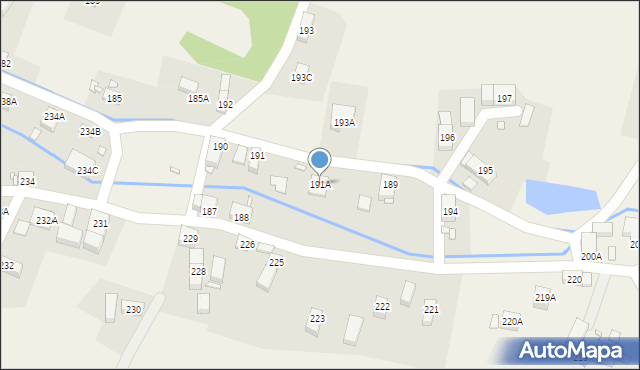 Pisarzowice, Pisarzowice, 191A, mapa Pisarzowice