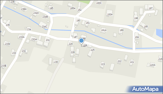 Pisarzowice, Pisarzowice, 227, mapa Pisarzowice