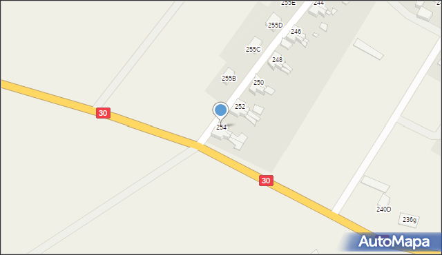 Pisarzowice, Pisarzowice, 254, mapa Pisarzowice