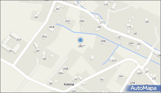 Pisarzowice, Pisarzowice, 256c, mapa Pisarzowice