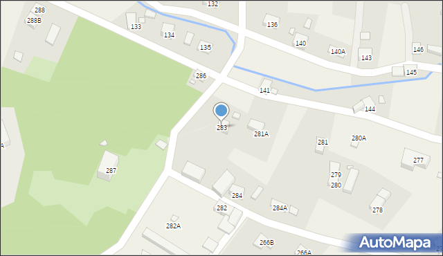 Pisarzowice, Pisarzowice, 283, mapa Pisarzowice