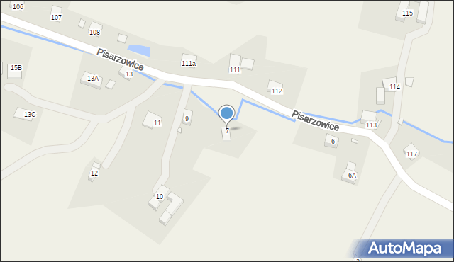 Pisarzowice, Pisarzowice, 7, mapa Pisarzowice