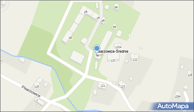 Pisarzowice, Pisarzowice, 7R, mapa Pisarzowice