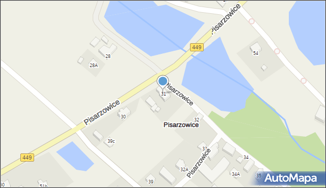 Pisarzowice, Pisarzowice, 31, mapa Pisarzowice
