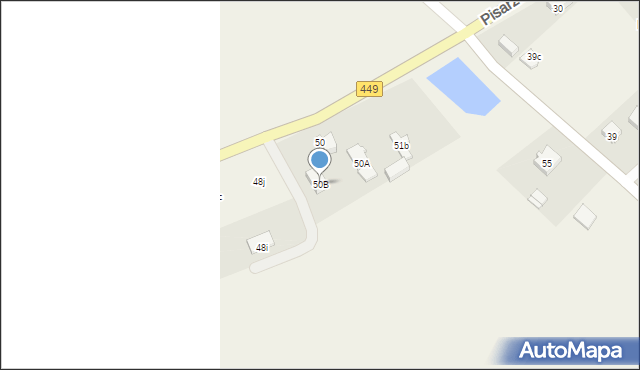 Pisarzowice, Pisarzowice, 50B, mapa Pisarzowice
