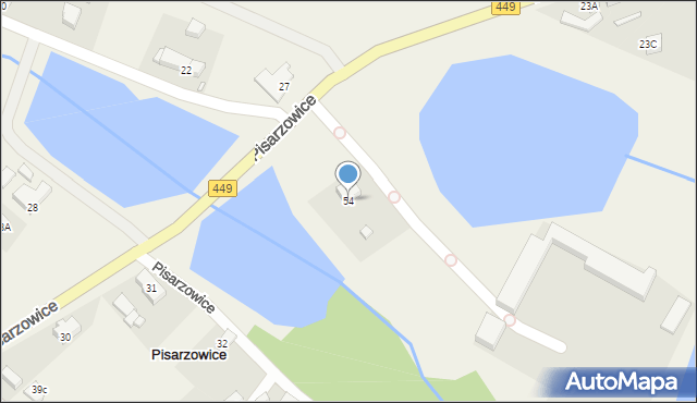 Pisarzowice, Pisarzowice, 54, mapa Pisarzowice