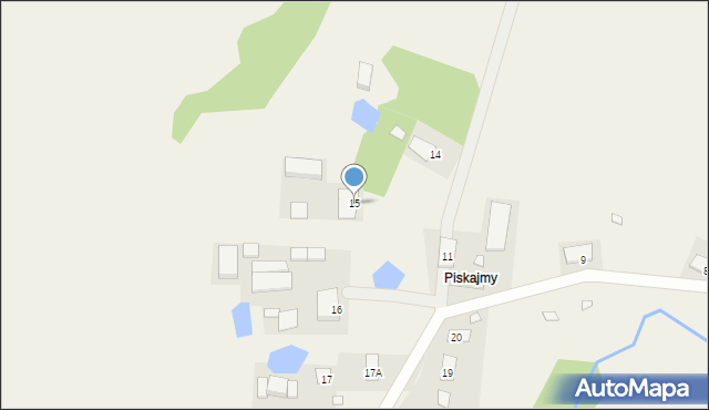 Piskajny, Piskajny, 15, mapa Piskajny