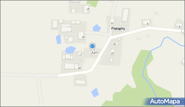 Piskajny, Piskajny, 17A, mapa Piskajny