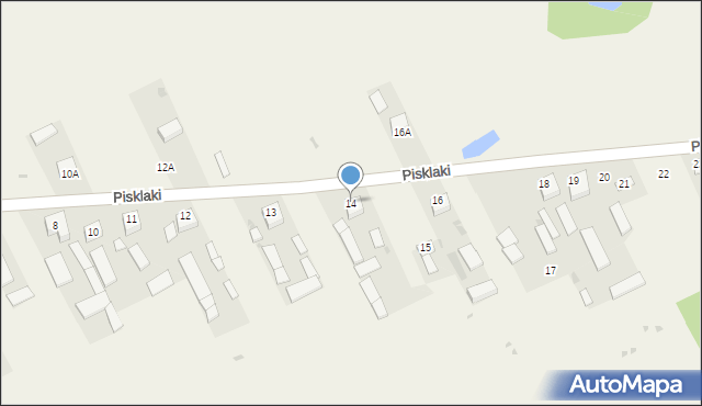 Pisklaki, Pisklaki, 14, mapa Pisklaki
