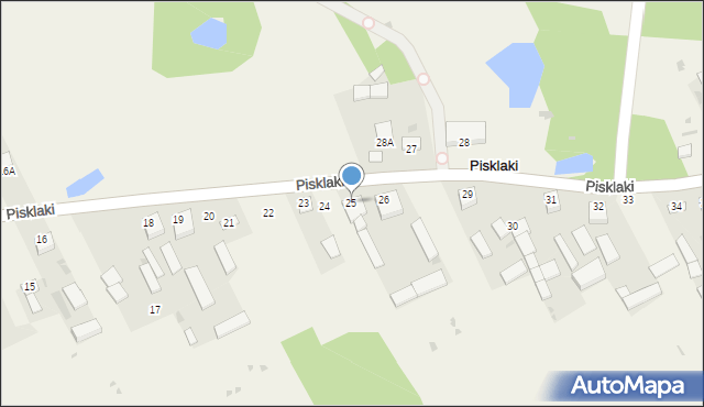 Pisklaki, Pisklaki, 25, mapa Pisklaki