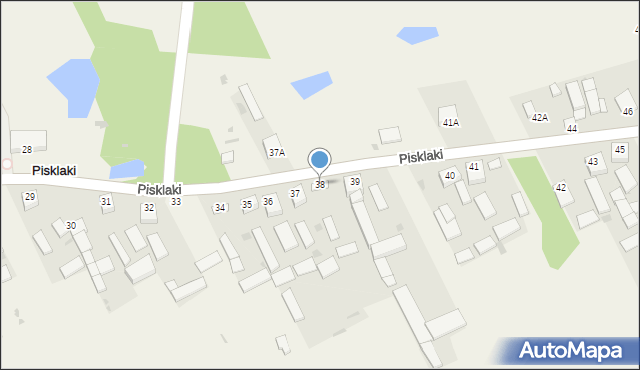 Pisklaki, Pisklaki, 38, mapa Pisklaki