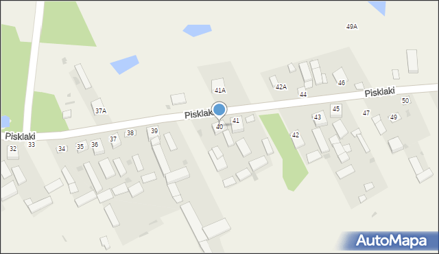 Pisklaki, Pisklaki, 40, mapa Pisklaki