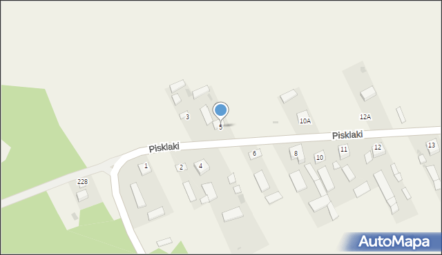 Pisklaki, Pisklaki, 5, mapa Pisklaki