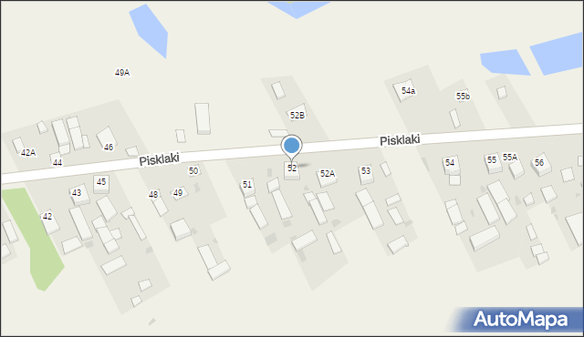 Pisklaki, Pisklaki, 52, mapa Pisklaki