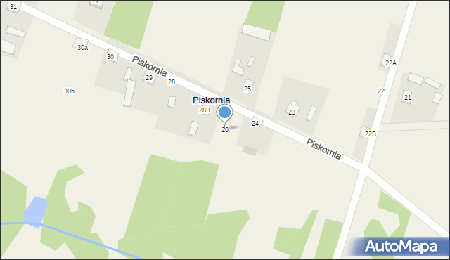 Piskornia, Piskornia, 26, mapa Piskornia