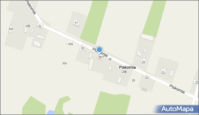 Piskornia, Piskornia, 29, mapa Piskornia