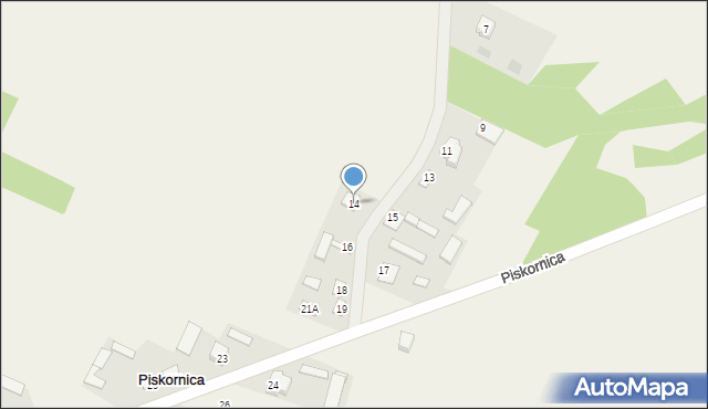 Piskornica, Piskornica, 14, mapa Piskornica