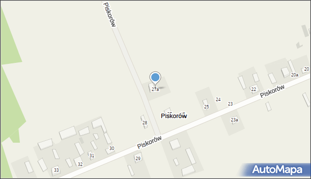 Piskorów, Piskorów, 27a, mapa Piskorów