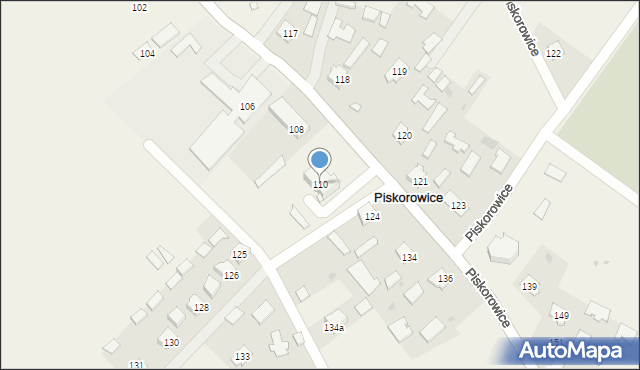Piskorowice, Piskorowice, 110, mapa Piskorowice