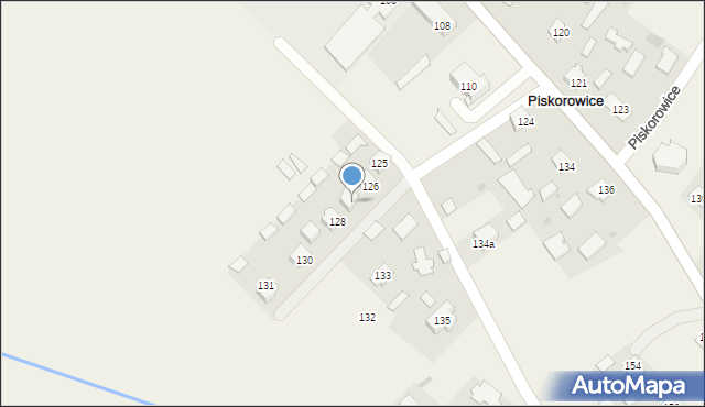 Piskorowice, Piskorowice, 127, mapa Piskorowice