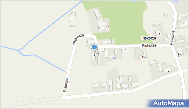 Piskorze, Piskorze, 5, mapa Piskorze