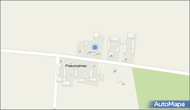 Piskorzeniec, Piskorzeniec, 26, mapa Piskorzeniec