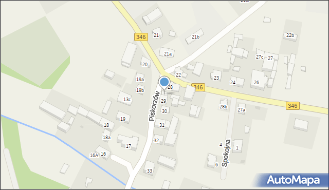 Piskorzów, Piskorzów, 28a, mapa Piskorzów