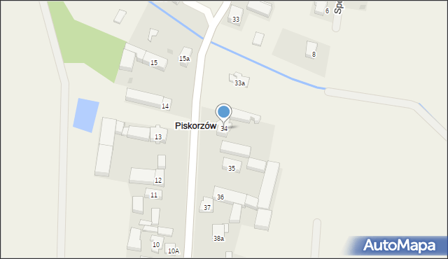 Piskorzów, Piskorzów, 34, mapa Piskorzów