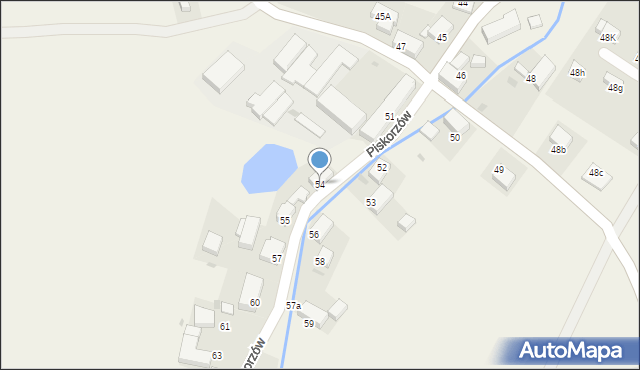 Piskorzów, Piskorzów, 54, mapa Piskorzów