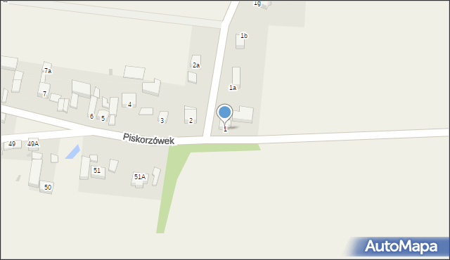 Piskorzówek, Piskorzówek, 1, mapa Piskorzówek
