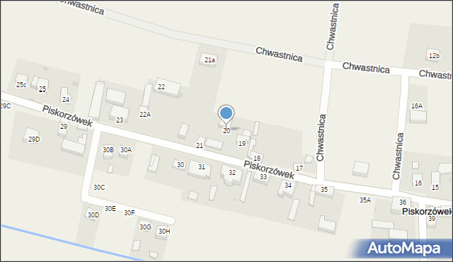 Piskorzówek, Piskorzówek, 20, mapa Piskorzówek