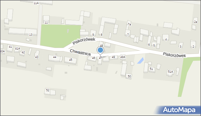 Piskorzówek, Piskorzówek, 47, mapa Piskorzówek