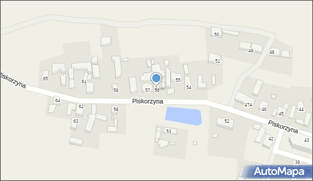 Piskorzyna, Piskorzyna, 56, mapa Piskorzyna