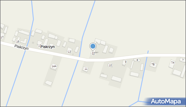 Piskrzyn, Piskrzyn, 12, mapa Piskrzyn