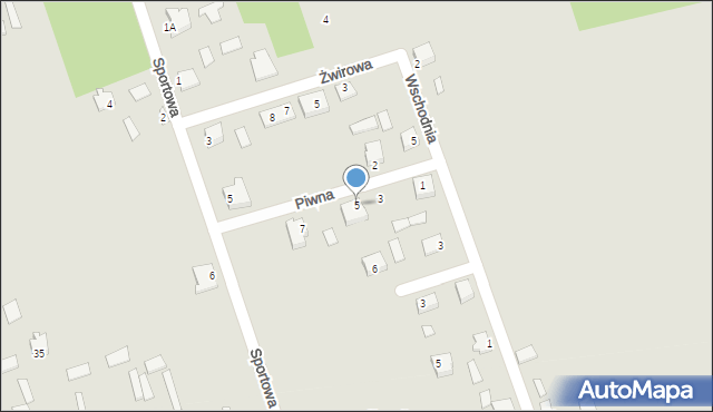 Piszczac, Piwna, 5, mapa Piszczac