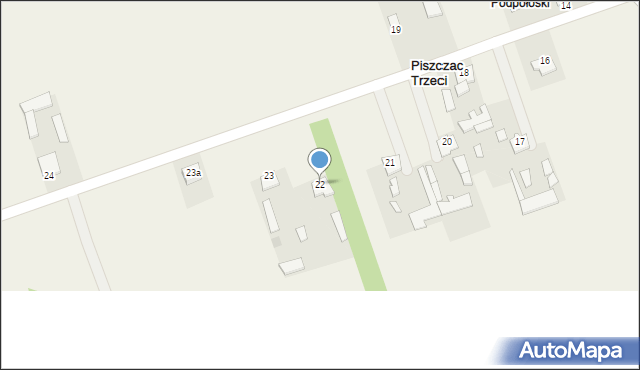 Piszczac Trzeci, Piszczac Trzeci, 22, mapa Piszczac Trzeci