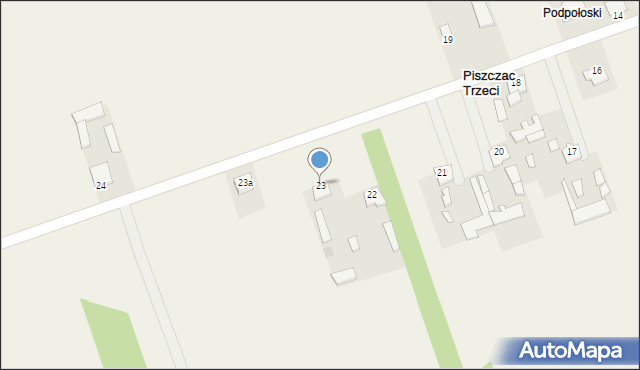 Piszczac Trzeci, Piszczac Trzeci, 23, mapa Piszczac Trzeci