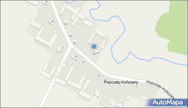Piszczaty-Kończany, Piszczaty-Kończany, 14, mapa Piszczaty-Kończany