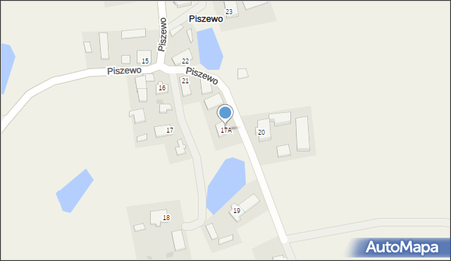 Piszewo, Piszewo, 17A, mapa Piszewo