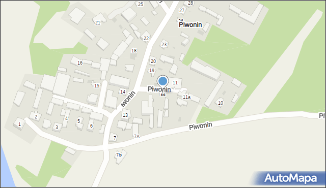 Piwonin, Piwonin, 12, mapa Piwonin