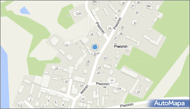 Piwonin, Piwonin, 22, mapa Piwonin