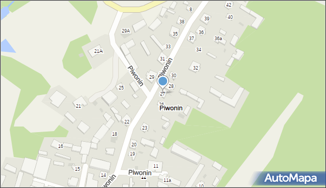 Piwonin, Piwonin, 27, mapa Piwonin