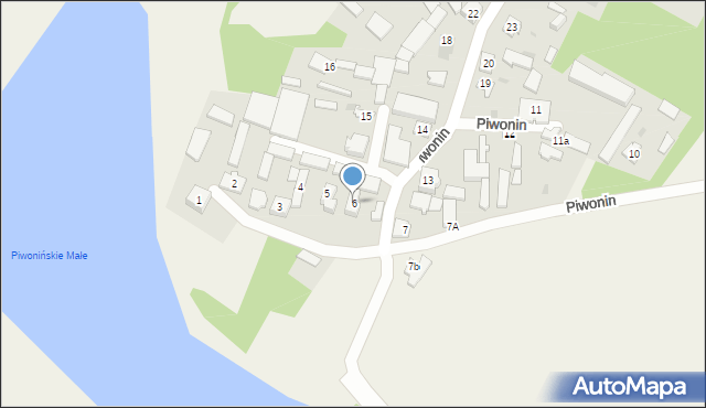 Piwonin, Piwonin, 6, mapa Piwonin