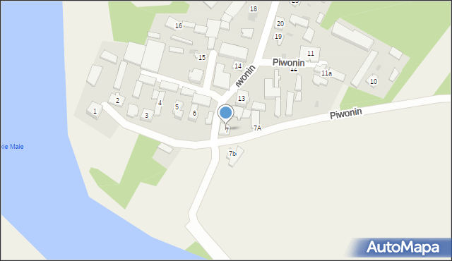 Piwonin, Piwonin, 7, mapa Piwonin