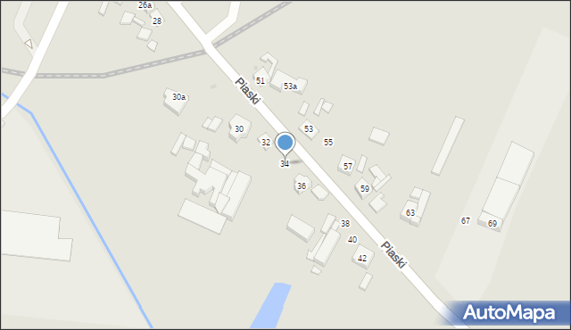 Pleszew, Piaski, 34, mapa Pleszew