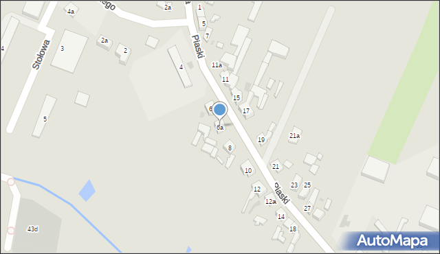 Pleszew, Piaski, 6a, mapa Pleszew